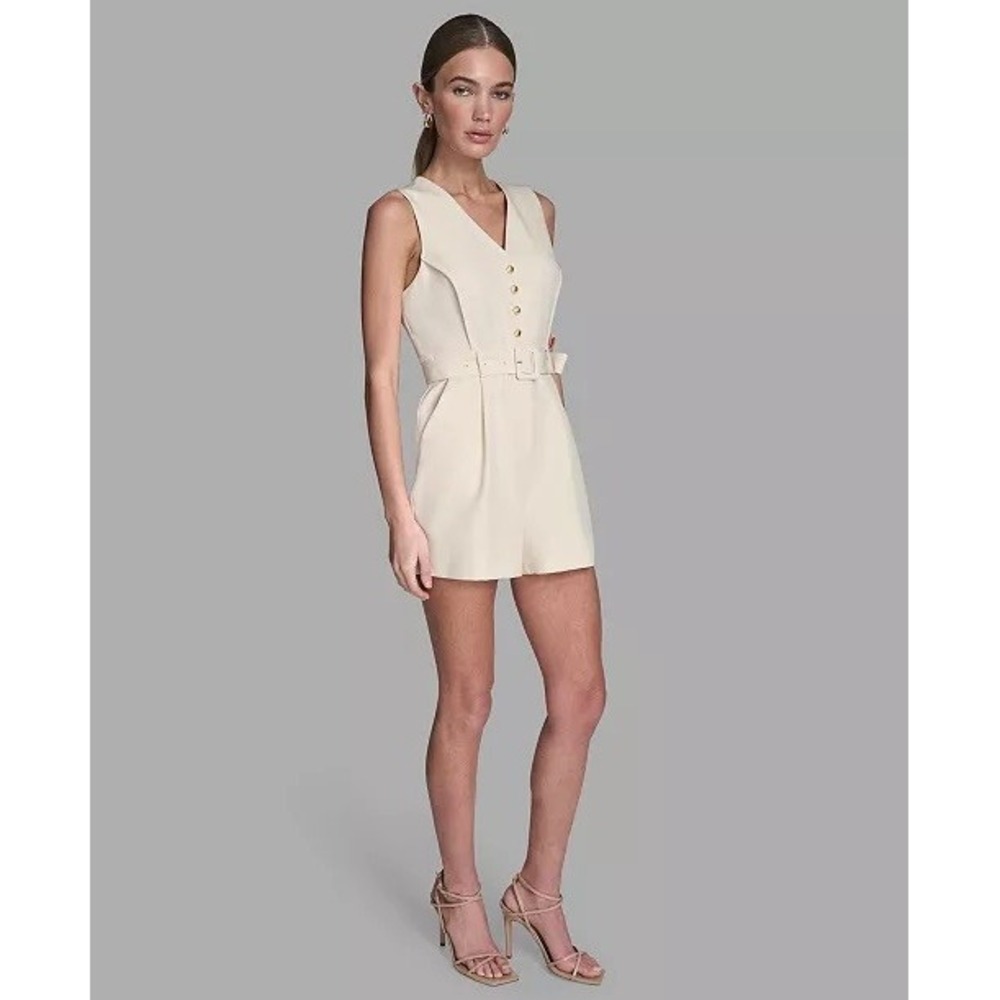 NWT BCBG Women's Iconic Stretch Sleeveless Romper 2 $149